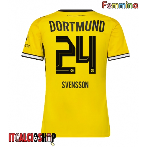 Borussia Dortmund Daniel Svensson #24 Prima Maglia Femmina 2026-27 Manica Corta
